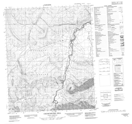 Churchward Hill Topographic Paper Map 116G09 at 1:50,000 scale