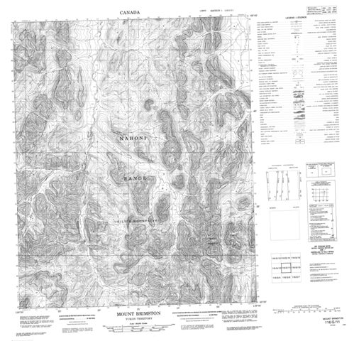 Mount Brimston Topographic Paper Map 116G11 at 1:50,000 scale