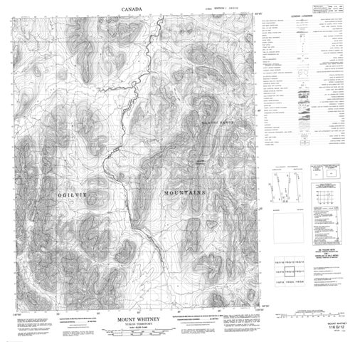 Mount Whitney Topographic Paper Map 116G12 at 1:50,000 scale