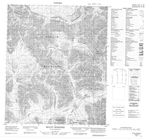 Mount Dempster Topographic Paper Map 116H01 at 1:50,000 scale