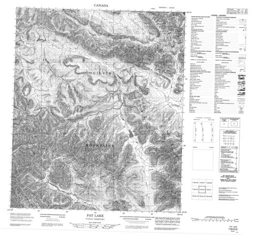 Pat Lake Topographic Paper Map 116H02 at 1:50,000 scale