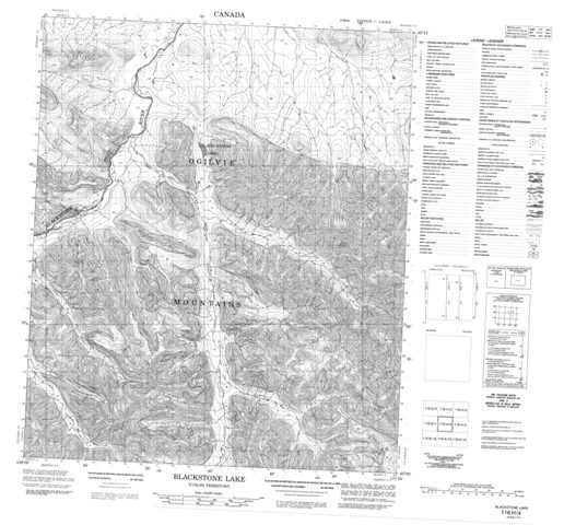 Blackstone Lake Topographic Paper Map 116H04 at 1:50,000 scale