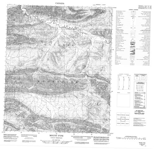 Mount Fyfe Topographic Paper Map 116H07 at 1:50,000 scale