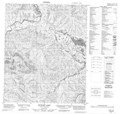 Hungry Lake Topographic Paper Map 116H09 at 1:50,000 scale