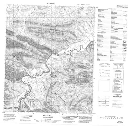 Esau Hill Topographic Paper Map 116H10 at 1:50,000 scale