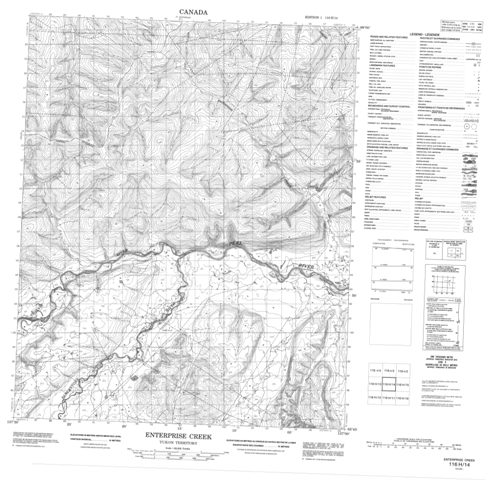 Enterprise Creek Topographic Paper Map 116H14 at 1:50,000 scale