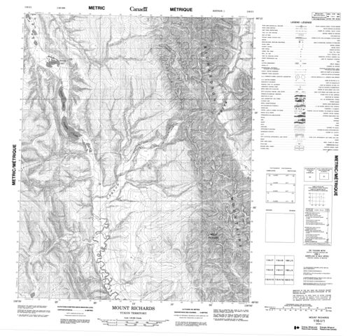 Mount Richards Topographic Paper Map 116I01 at 1:50,000 scale