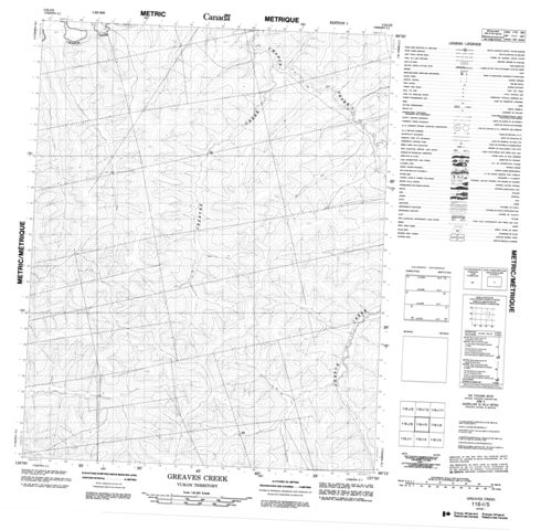 Greaves Creek Topographic Paper Map 116I05 at 1:50,000 scale