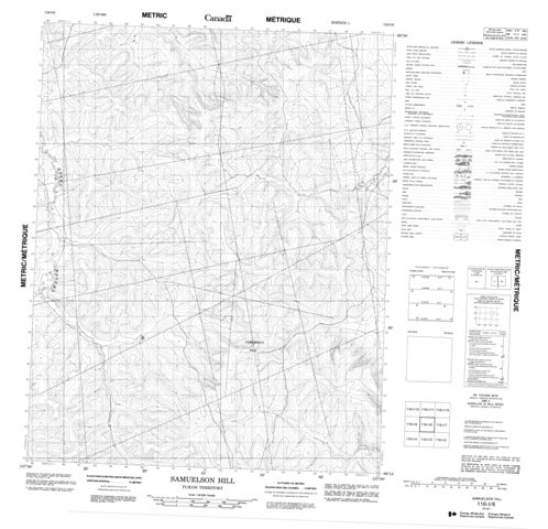 Samuelson Hill Topographic Paper Map 116I06 at 1:50,000 scale