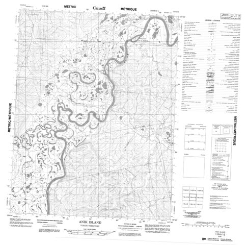 Anik Island Topographic Paper Map 116I13 at 1:50,000 scale