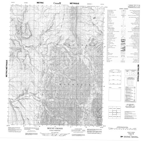Mount Cronin Topographic Paper Map 116I16 at 1:50,000 scale