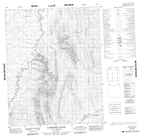 Cathedral Rocks Topographic Paper Map 116J02 at 1:50,000 scale