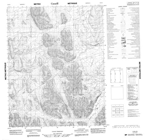 No Title Topographic Paper Map 116J05 at 1:50,000 scale