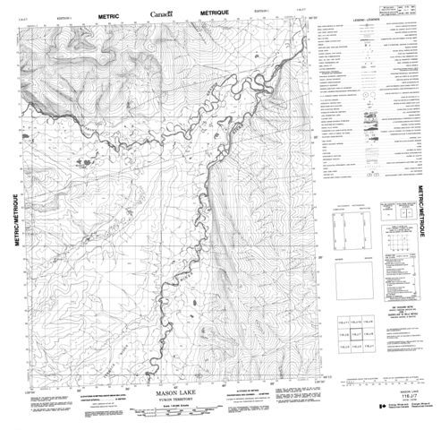 Mason Lake Topographic Paper Map 116J07 at 1:50,000 scale