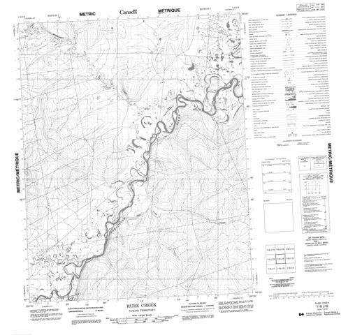 Rube Creek Topographic Paper Map 116J09 at 1:50,000 scale