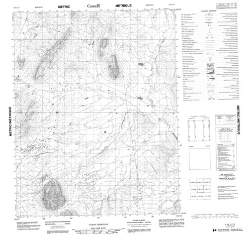 No Title Topographic Paper Map 116J12 at 1:50,000 scale