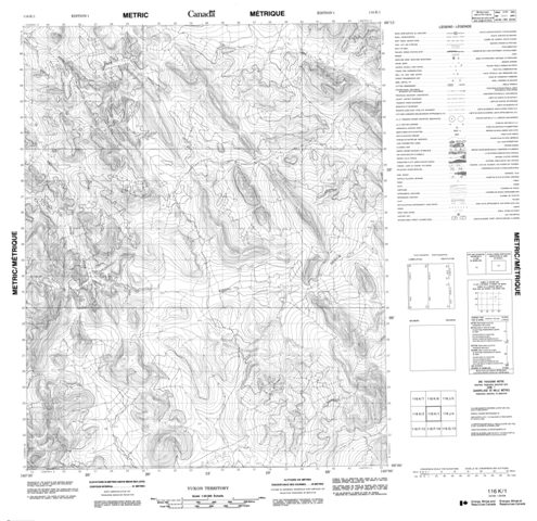 No Title Topographic Paper Map 116K01 at 1:50,000 scale