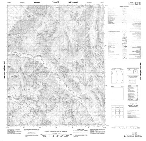 No Title Topographic Paper Map 116K07 at 1:50,000 scale