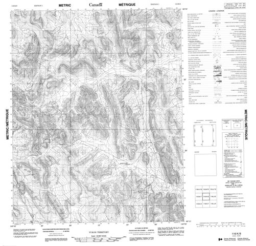 No Title Topographic Paper Map 116K08 at 1:50,000 scale