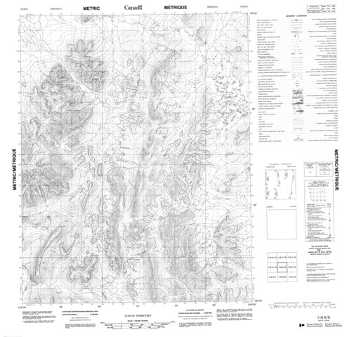 No Title Topographic Paper Map 116K09 at 1:50,000 scale