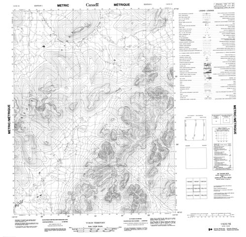 No Title Topographic Paper Map 116K16 at 1:50,000 scale