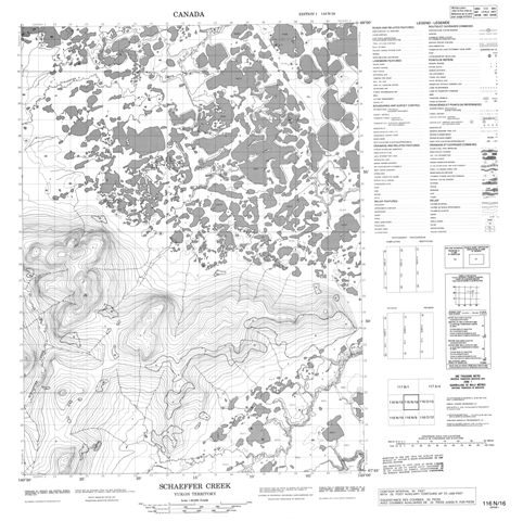 Schaeffer Creek Topographic Paper Map 116N16 at 1:50,000 scale