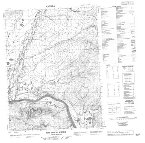 Rat Indian Creek Topographic Paper Map 116O09 at 1:50,000 scale