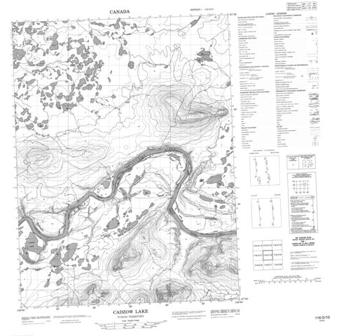 Cadzow Lake Topographic Paper Map 116O10 at 1:50,000 scale