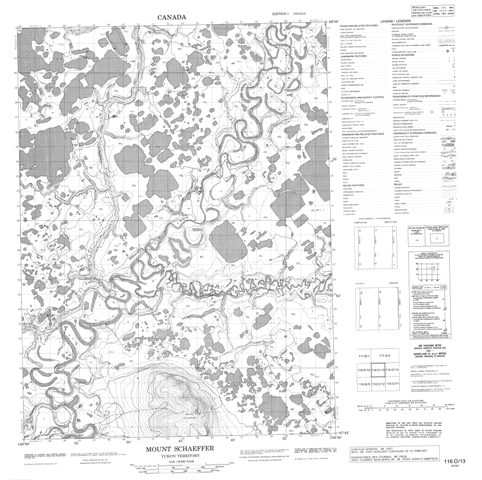 Mount Schaeffer Topographic Paper Map 116O13 at 1:50,000 scale