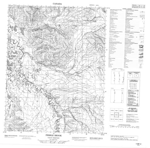 Pebble Brook Topographic Paper Map 116P02 at 1:50,000 scale