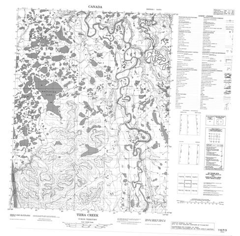 Tizra Creek Topographic Paper Map 116P03 at 1:50,000 scale