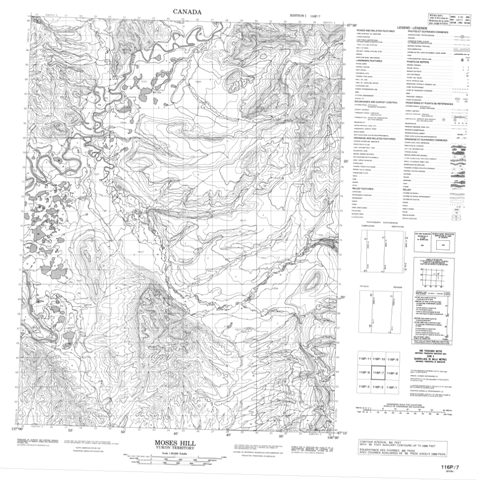 Moses Hill Topographic Paper Map 116P07 at 1:50,000 scale