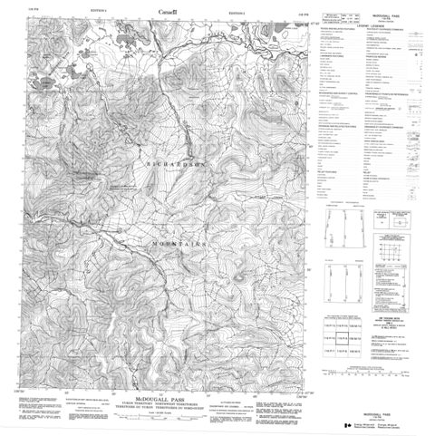 Mcdougall Pass Topographic Paper Map 116P09 at 1:50,000 scale