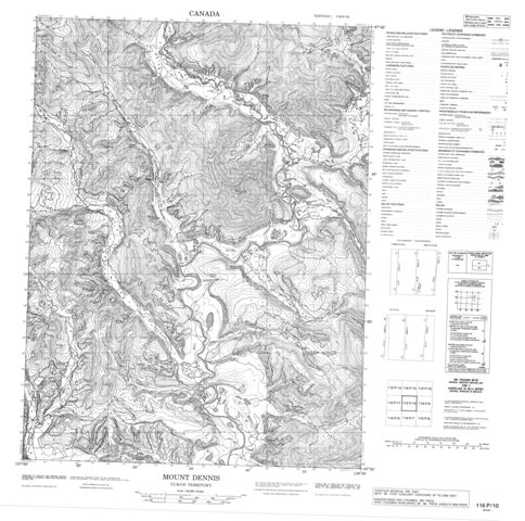 Mount Dennis Topographic Paper Map 116P10 at 1:50,000 scale
