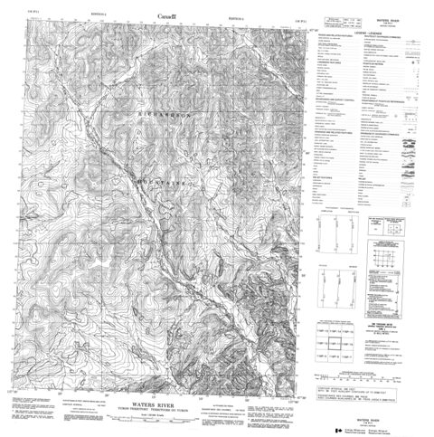 Waters River Topographic Paper Map 116P11 at 1:50,000 scale