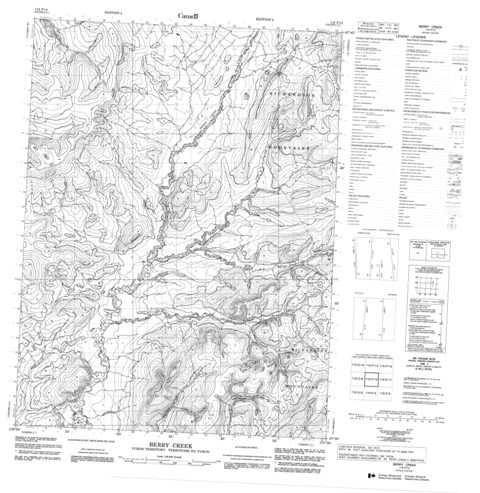 Berry Creek Topographic Paper Map 116P12 at 1:50,000 scale