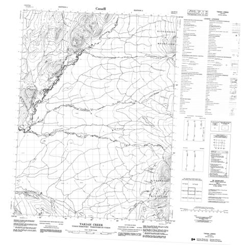Takiah Creek Topographic Paper Map 116P13 at 1:50,000 scale