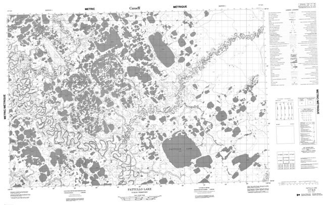 Pattullo Lake Topographic Paper Map 117A04 at 1:50,000 scale