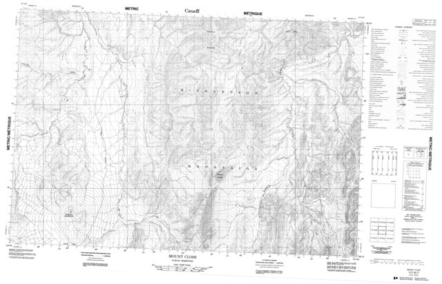 Mount Close Topographic Paper Map 117A07 at 1:50,000 scale