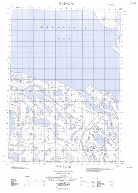 Tent Island Topographic Paper Map 117A16E at 1:50,000 scale