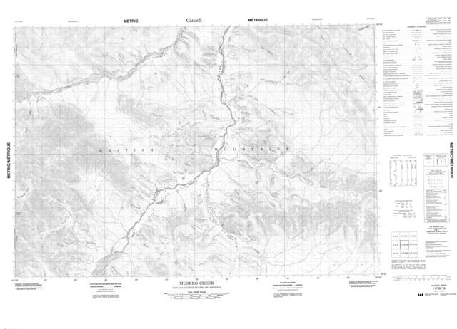 Muskeg Creek Topographic Paper Map 117B16 at 1:50,000 scale
