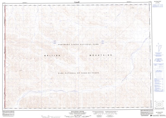 Malcolm River Topographic Paper Map 117C08 at 1:50,000 scale