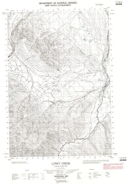 Loney Creek Topographic Paper Map 117D05W at 1:50,000 scale