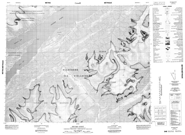 Record Point Topographic Paper Map 120C03 at 1:50,000 scale