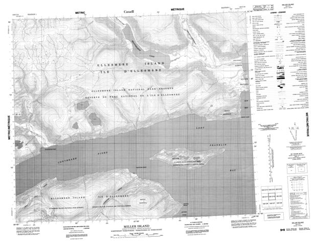 Miller Island Topographic Paper Map 120C10 at 1:50,000 scale
