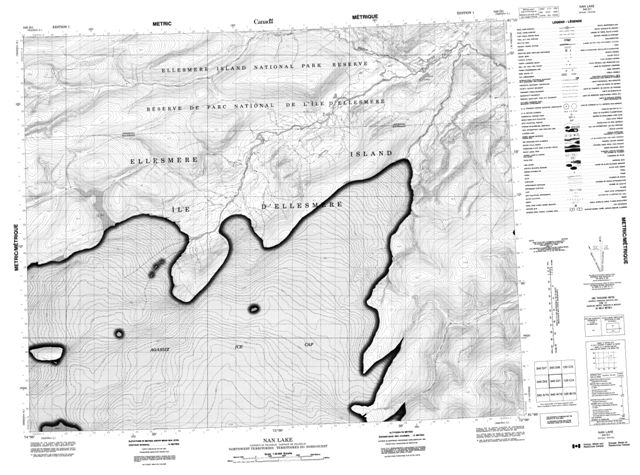 Nan Lake Topographic Paper Map 340D01 at 1:50,000 scale