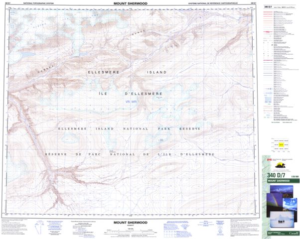 Mount Sherwood Topographic Paper Map 340D07 at 1:50,000 scale