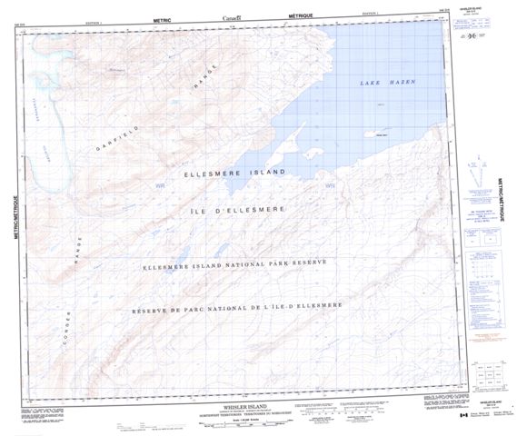 Whisler Island Topographic Paper Map 340D09 at 1:50,000 scale