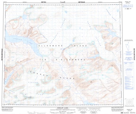 Ekblaw Lake Topographic Paper Map 340D10 at 1:50,000 scale