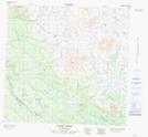 104J14 Kawdy Creek Topographic Map Thumbnail 1:50,000 scale